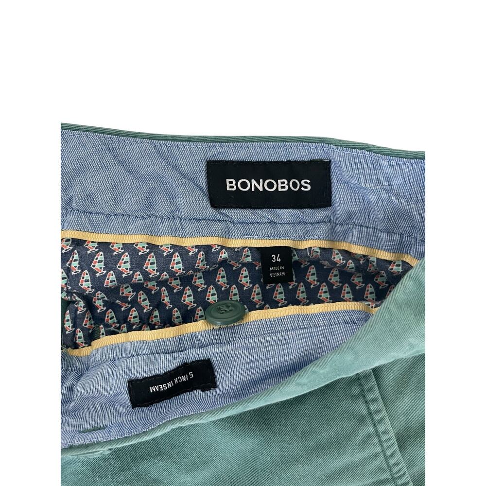 Bonobos Men's Washed Chino Shorts in Sage Green Size 34 - Picture 3 of 6